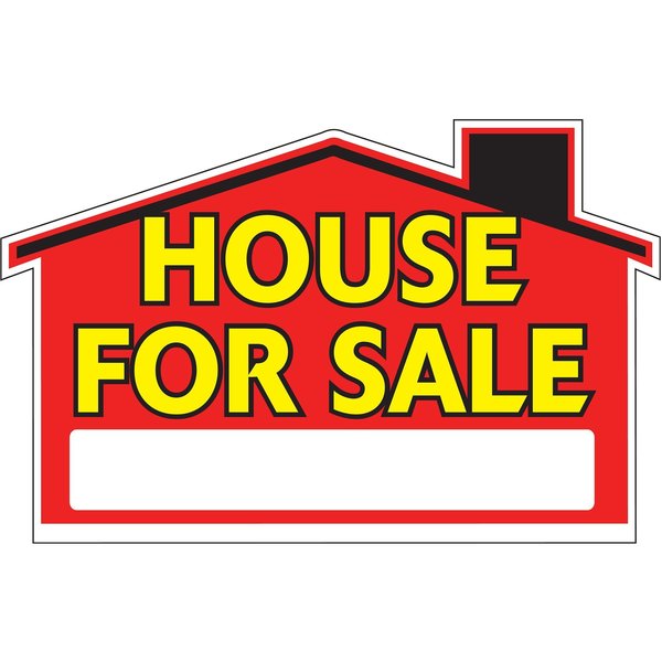 Hy-Ko House For Sale Die Cut Sign 9" x 14", 5PK A22120